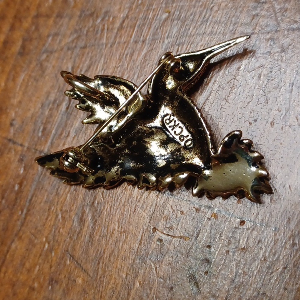 OPCKR Rhinestone Hummingbird Pin & Necklace - Picture 4 of 7